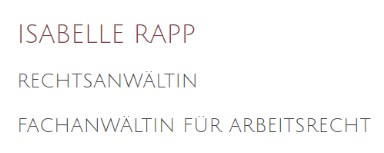 Rapp-Rechtsanwältin & Fachanwältin für Arbeitsrecht 